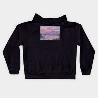 Mountain Glory Sunrise Landscape Painting Kids Hoodie